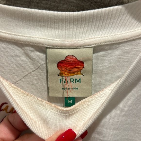 FARM Rio NWT oversized Tee-Shirt with embroidered message and shoulder Pads. - Picture 11 of 11